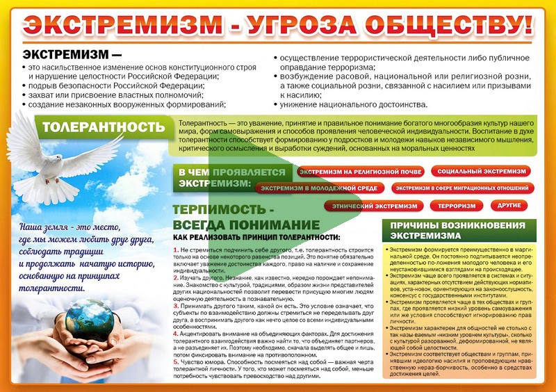 Экстремизм - угроза обществу! Экстремизм - угроза обществу!